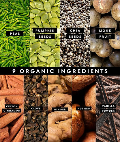 Truvani Vegan Pea Protein Powder | Pumpkin Spice | 20g Organic Plant Based Protein | 1 Serving | Keto | Gluten & Dairy Free | Low Carb | No Added Sugar