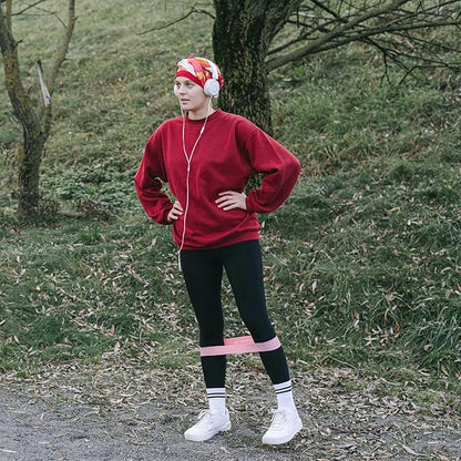 Premium Latex Free Resistance Bands for Working Out - Set of 5 + Carrying Bag | Non Latex Mini Loop Workout Bands Resistance for Women and Men | Physical Therapy, Legs Exercise and Pilates