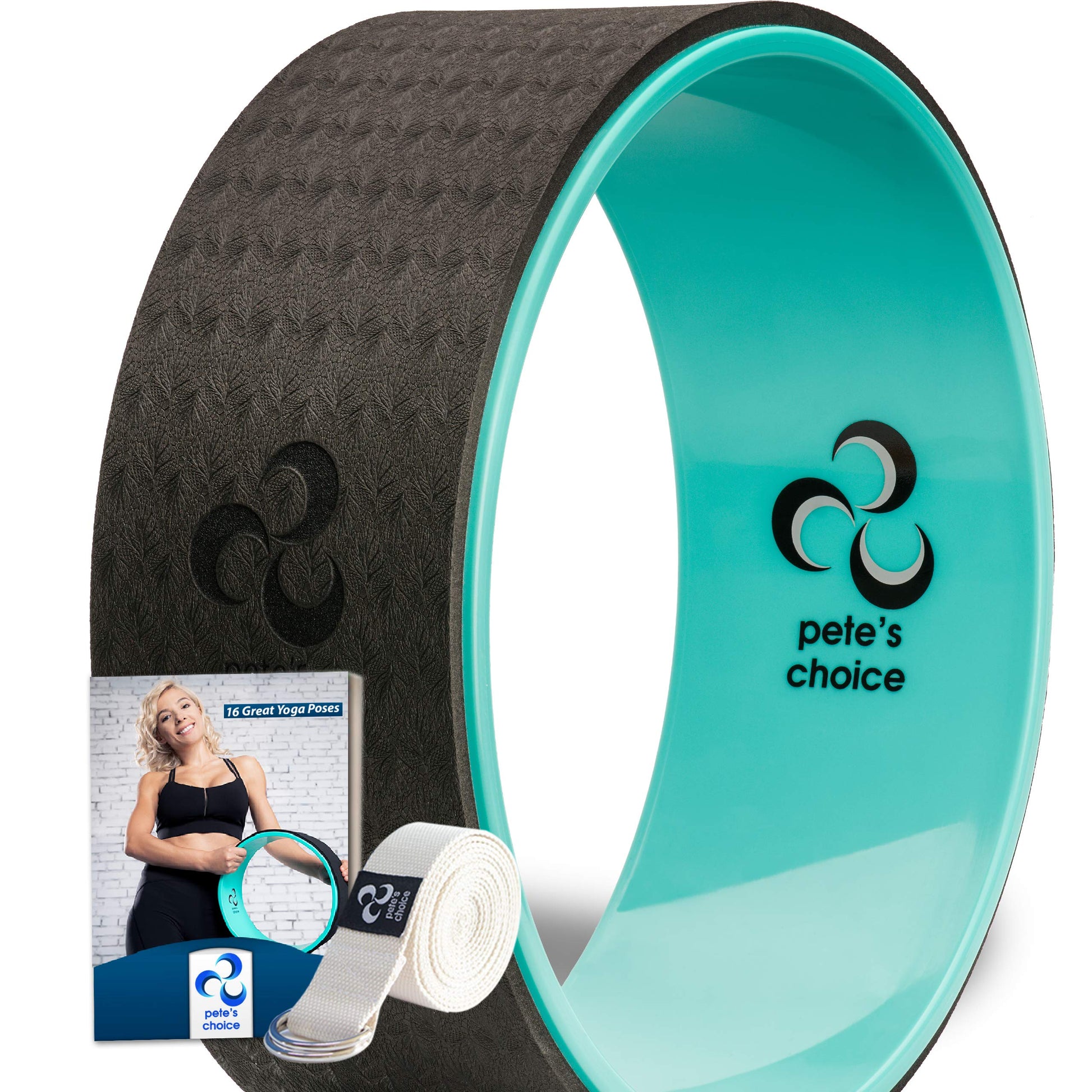 Yoga Wheel for Back Pain Relief - Beginners Guide & Strap Included