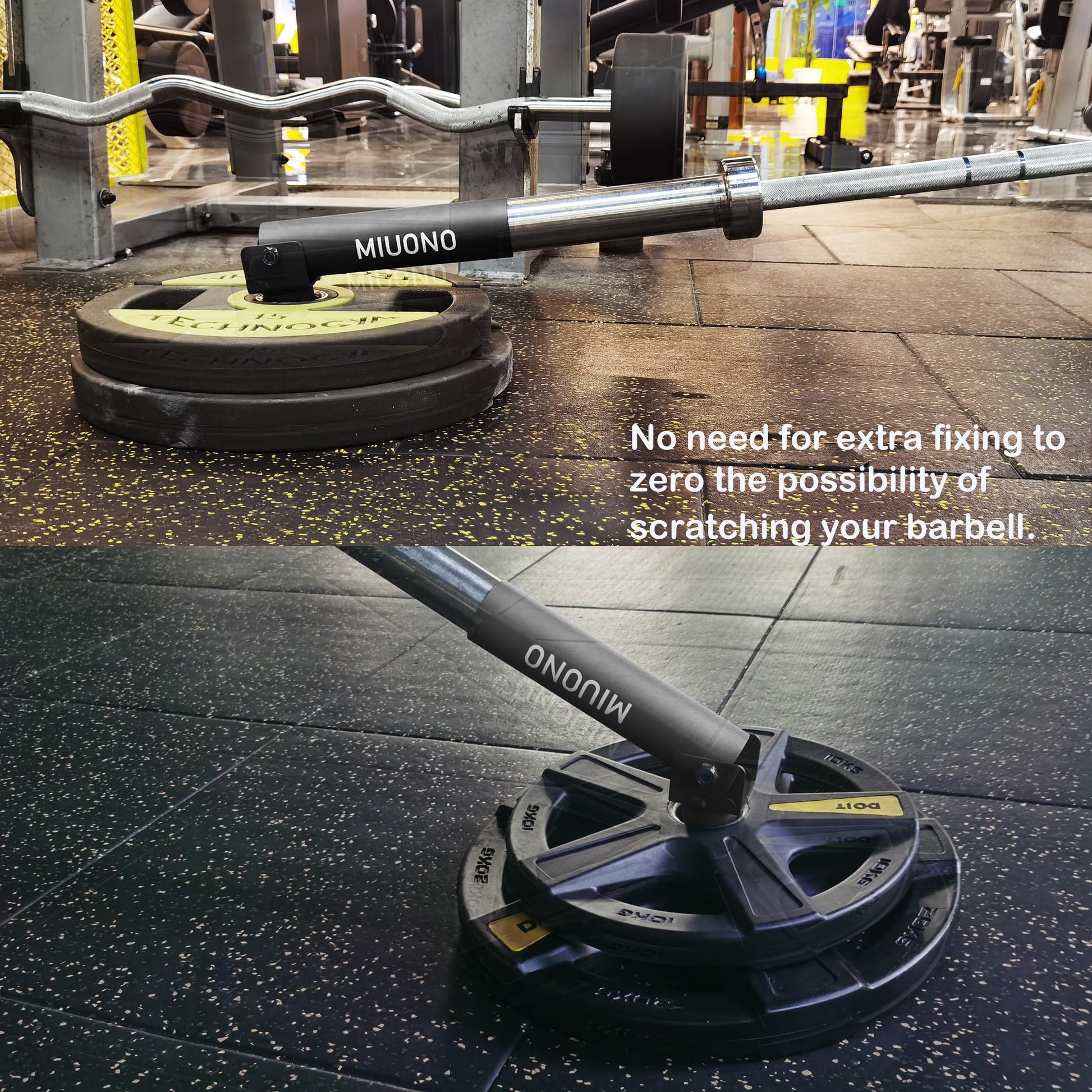 MIUONO Landmine Attachment for Barbell, T Bar Row Attachment Fit for 2" Olympic Bar, Full 360°