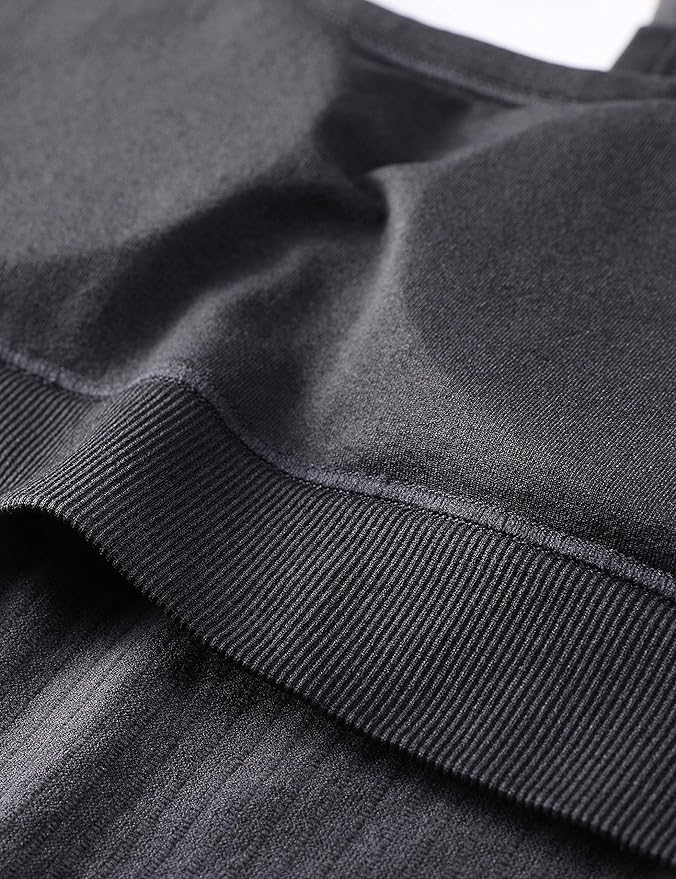 CRZ YOGA Seamless Workout Tank Tops for Women Racerback Athletic Camisole Sports Shirts with Built in Bra