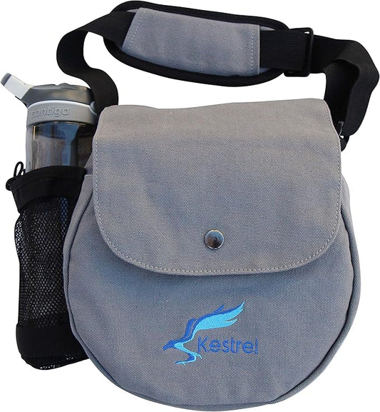 Kestrel Black Disc Golf Bag - Fits 6-10 Golf Discs + Bottle - For Beginner & Advanced Golfers