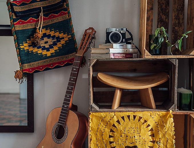 Meditation Bench IKUKO Original, Portable Version with Bag, Locally Handmade Wooden Kneeling Ergonomic Seiza Seat, Prana Yoga - 2 Colors, 3 Height Sizes