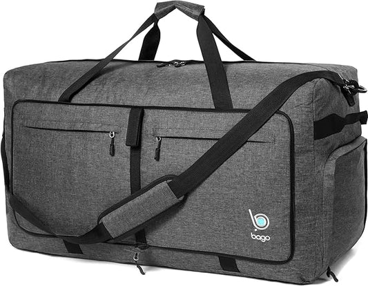 Bago Large Foldable Duffel Bags for Traveling Women & Men - 120L Packable Duffle Bag for Travel
