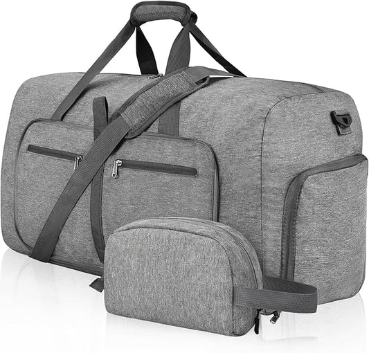 Felipe Varela Duffle Bag with Shoes Compartment and Adjustable Strap,Foldable Travel Duffel Bags