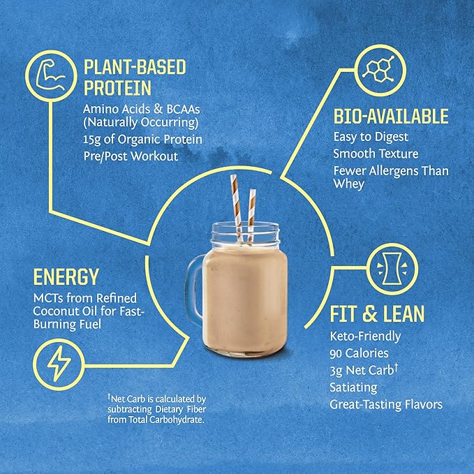 Sunwarrior Organic Plant Based Protein Powder | Vegan Organic Protein Powder Maple Flavored with BCAA Amino Acids & Hemp Seed Pea Blend | Non-GMO Soy Dairy Filler & Gluten Free (Maple, 30 Servings)