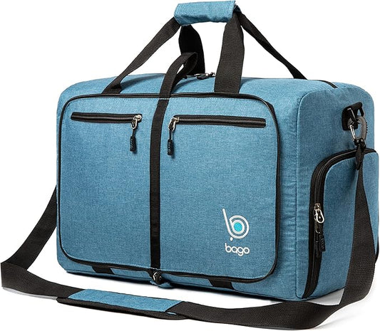 Bago Foldable Duffel Bags for Traveling Women & Men - 40L Sports Packable Duffle Bag for Travel