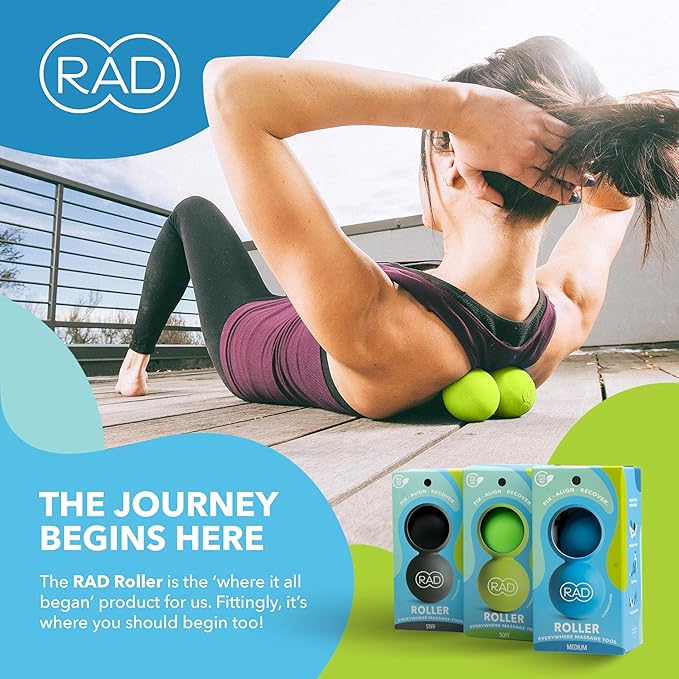 RAD Soft Peanut Massage Ball ??Low Density Yoga Deep Tissue Roller Ball ??Myofascial Release for Back, Neck, Feet, Psoas & Spine ??Suboccipital & Thoracic Trigger Point Therapy