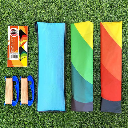 Mint's Colorful Life Delta Kite for Kids & Adults, Extremely Easy to Fly Kite, Best Kites for Beginner