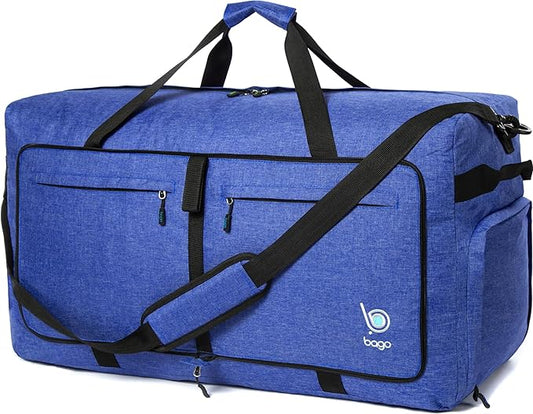 Bago Large Foldable Duffel Bags for Traveling Women & Men - 120L Packable Duffle Bag for Travel