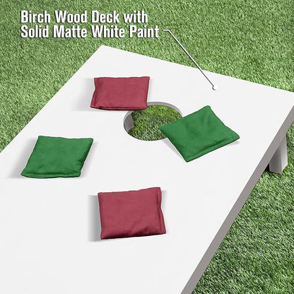 GoSports 4 ft x 2 ft Regulation Size Wooden Cornhole Boards Set - Includes Carrying Case and Over 100 Optional Bean Bag Colors