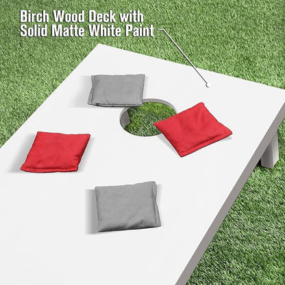 GoSports 4 ft x 2 ft Regulation Size Wooden Cornhole Boards Set - Includes Carrying Case and Over 100 Optional Bean Bag Colors