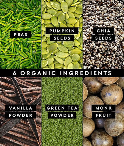 Truvani Vegan Pea Protein Powder | Matcha | 20g Organic Plant Based Protein | 10 Servings | Keto | Gluten & Dairy Free | Low Carb | No Added Sugar