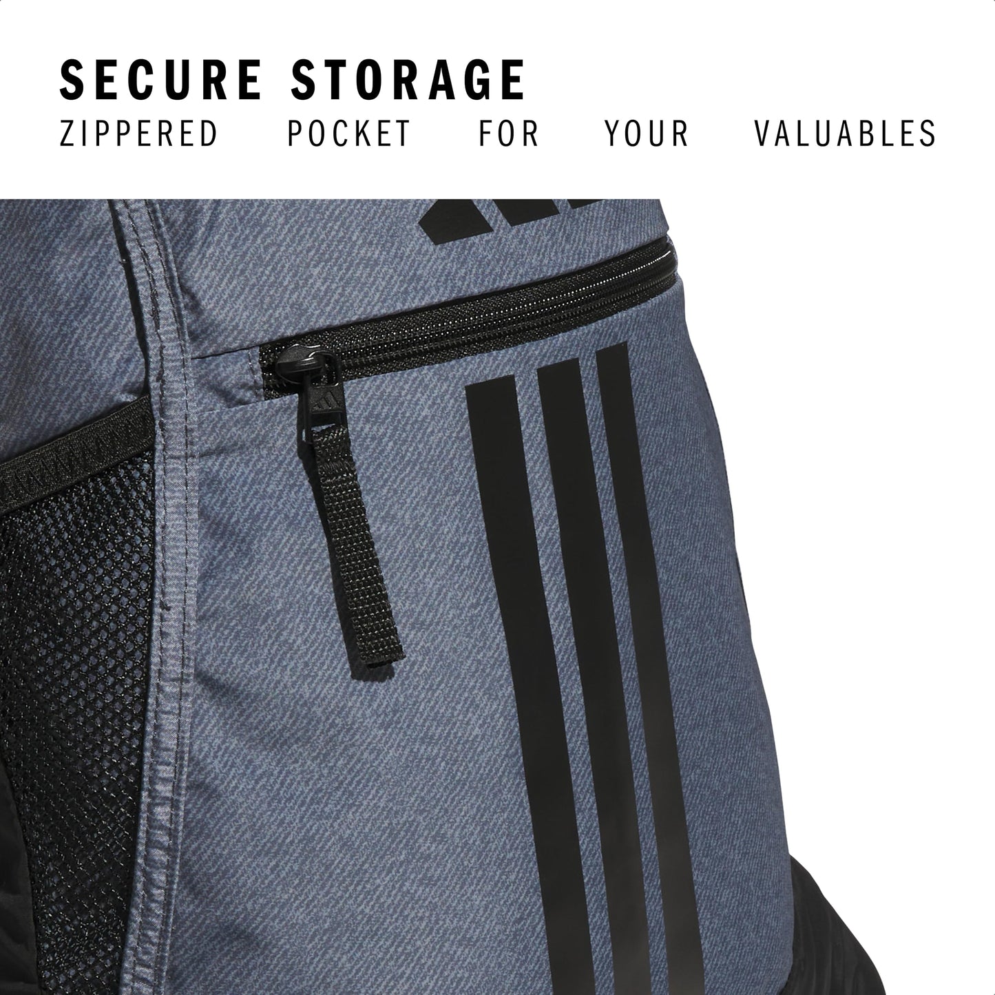 adidas Alliance Sackpack – Drawstring Backpack for Sports, Small Gym Bag, Twill Onix Grey/Black/3