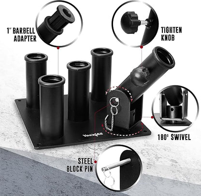 Yes4All Vertical Storage Rack, Home Gym Organizer, Barbell & Dumbbell Rack for 2-inch Olympic & Curl Bars