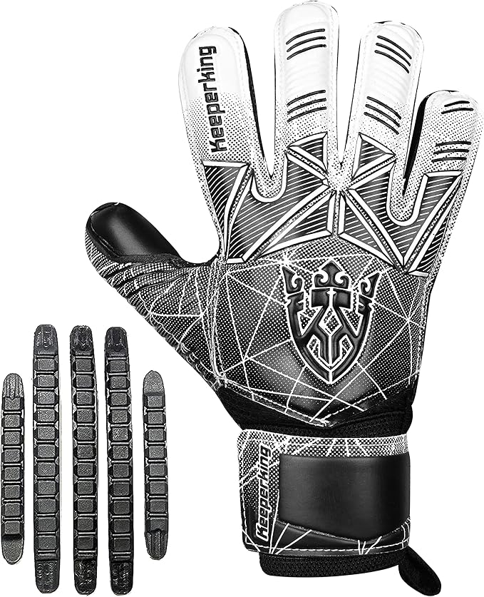 Soccer Goalie Goalkeeper Gloves for Kids Boys Youth & Adult,Latex Strong Grip Palms with Removable Finger Spines Protection Children Football Gloves for Training/Match(Sizes 5-10,6 Styles)