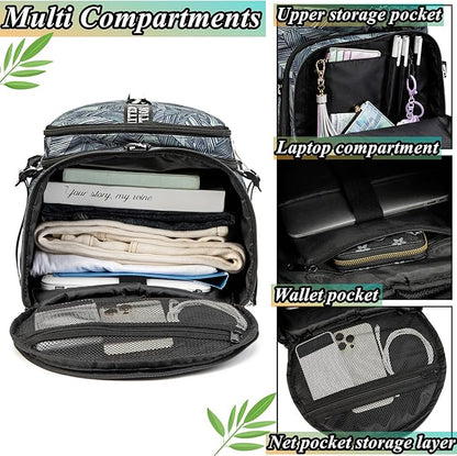 Gym Duffle Bag Backpack with Shoe Compartment,4 ways Travel Backpack for Women and Men,Multi-Functional Weekender bag with Waterproof Layer&Laptop Compartment for Fitness, Travel,Camping