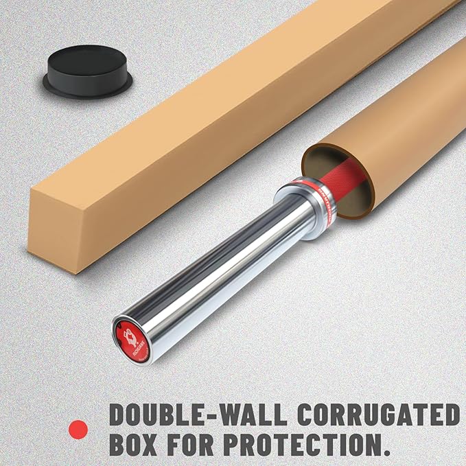 7ft Olympic Barbell, Weightlifting Barbell 28mm 45lb - 500/700/1000lbs Capacity with Smooth Spinning Sleeves, Olympic Bar Fits 2" Olympic Plates, for Snatch Clean Jerk - Home Gym Training