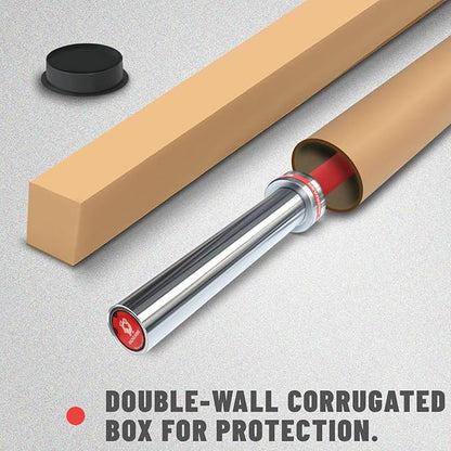 7ft Olympic Barbell, Weightlifting Barbell 28mm 45lb - 500/700/1000lbs Capacity with Smooth Spinning Sleeves, Olympic Bar Fits 2" Olympic Plates, for Snatch Clean Jerk - Home Gym Training