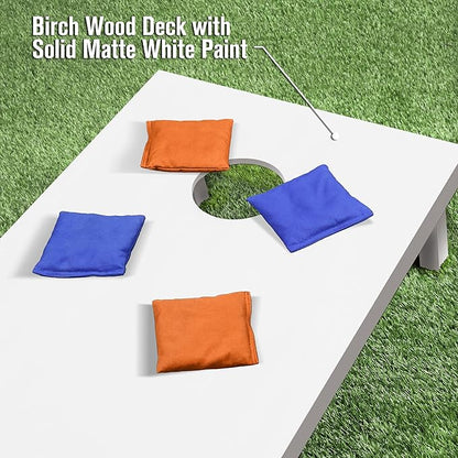 GoSports 4 ft x 2 ft Regulation Size Wooden Cornhole Boards Set - Includes Carrying Case and Over 100 Optional Bean Bag Colors
