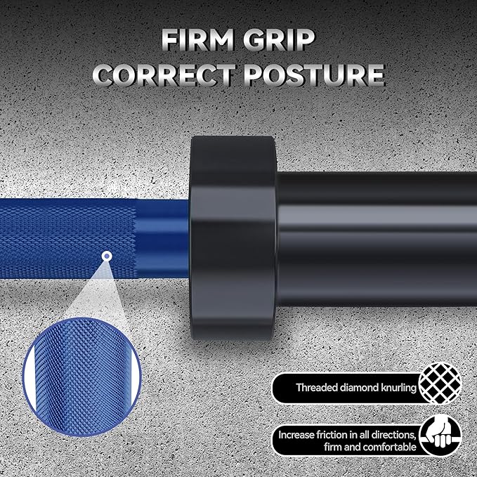 Barbell Bar for Weightlifting - 7FT Heavy Duty (1500LB/700LB), 4FT Short (500LB), 47" EZ Curl Bar - Fits 2" Standard Plates - Home Gym Strength Training