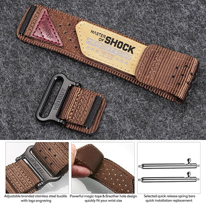 20mm Nylon Band Compatible with Garmin Vivoactive6/5/3,Forerunner 165/55/645/245 Music, 20mm Soft Nylon Replacement Strap