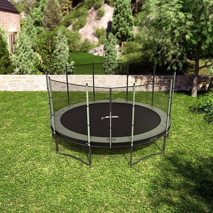ACON Air Trampoline 15ft with Standard Safety Enclosure | Ultra-Durable Round Trampoline with 110 Heavy-Duty Springs | Exceptional Outdoor Family Fun