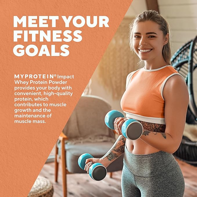 Myprotein Impact Whey Protein Powder, 2.2 Lbs (32 Servings) Chocolate Brownie, 22g Protein & 5g BCAA Per Serving, Protein Shake for Superior Performance, Muscle Strength & Recovery, Gluten Free