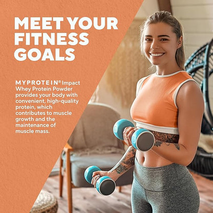 Myprotein Impact Whey Protein Powder, 2.2 Lbs (32 Servings) Chocolate Brownie, 22g Protein & 5g BCAA Per Serving, Protein Shake for Superior Performance, Muscle Strength & Recovery, Gluten Free