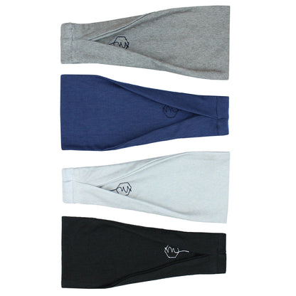 Maven Thread 4" Wide Workout Headbands for Women (4 Pack) – Non-Slip Sweatbands for Gym, Running &