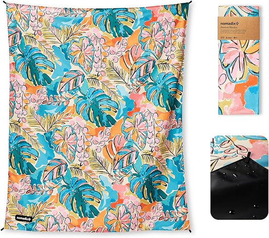 Nomadix Festival Blanket - Perfect for Picnics, Camping, & Lawn Seating - Plush Top & Water