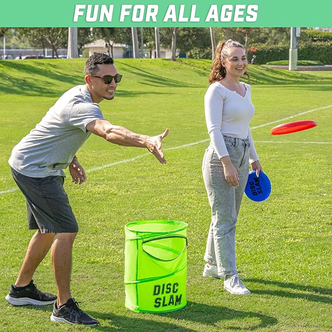 GoSports Disc Slam Game - Classic or PRO - Outdoor Disc Toss Yard and Beach Party Game