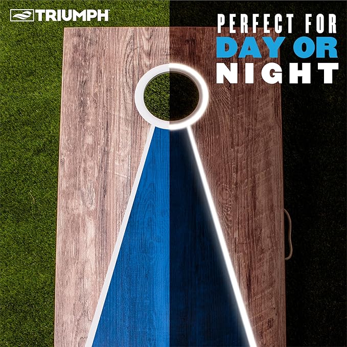Triumph LED Keyhole 2' x 4' Cornhole Set with Light-Up Path and Scoring