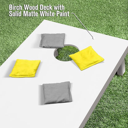 GoSports 4 ft x 2 ft Regulation Size Wooden Cornhole Boards Set - Includes Carrying Case and Over 100 Optional Bean Bag Colors