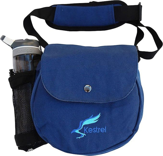 Kestrel Black Disc Golf Bag - Fits 6-10 Golf Discs + Bottle - For Beginner & Advanced Golfers