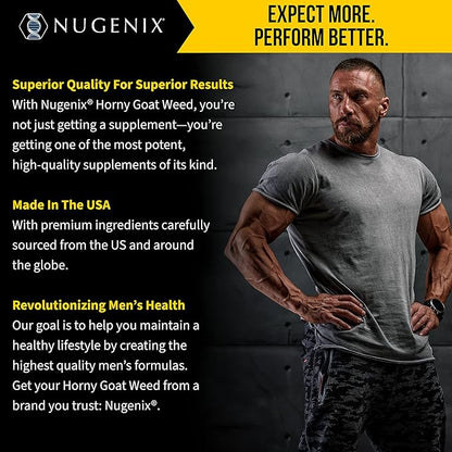 Nugenix Essentials Horny Goat Weed Extract - Epimedium Extract - 60 Capsules