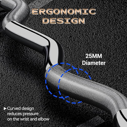 Barbell Bar for Weightlifting - 7FT Heavy Duty (1500LB/700LB), 4FT Short (500LB), 47" EZ Curl Bar - Fits 2" Standard Plates - Home Gym Strength Training