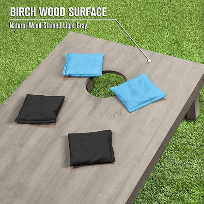 GoSports 4 ft x 2 ft Regulation Size Wooden Cornhole Boards Set - Includes Carrying Case and Bean Bags (Choose Your Colors) Over 100 Color Combinations