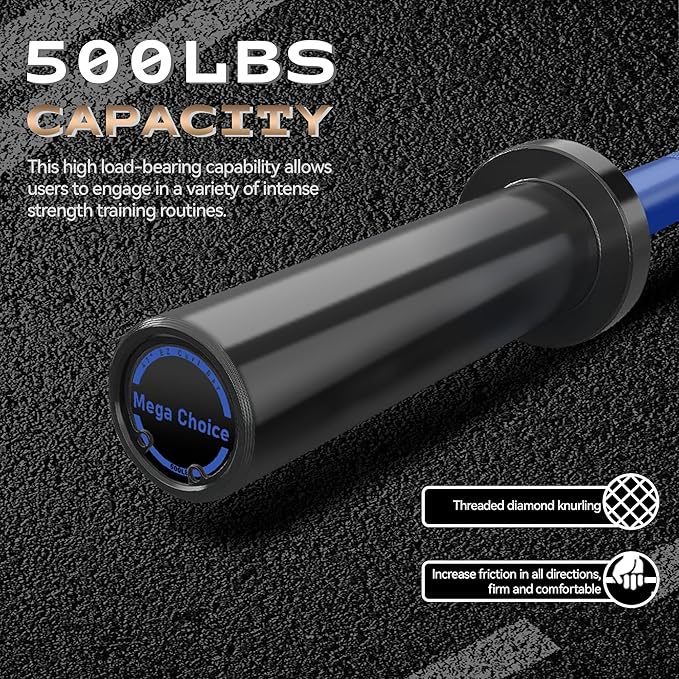 Barbell Bar for Weightlifting - 7FT Heavy Duty (1500LB/700LB), 4FT Short (500LB), 47" EZ Curl Bar - Fits 2" Standard Plates - Home Gym Strength Training