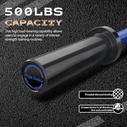 Barbell Bar for Weightlifting - 7FT Heavy Duty (1500LB/700LB), 4FT Short (500LB), 47" EZ Curl Bar - Fits 2" Standard Plates - Home Gym Strength Training