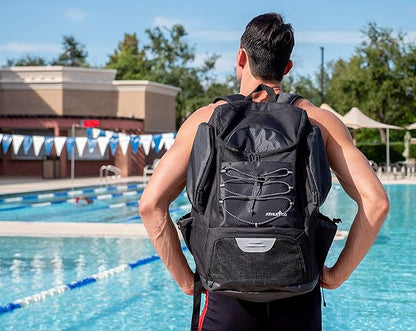 Athletico Swim Backpack - Swim Bag With Wet & Dry Compartments for Swimming, Beach, Camping - Pool Bags With Laptop Sleeve
