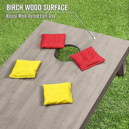 GoSports 4 ft x 2 ft Regulation Size Wooden Cornhole Boards Set - Includes Carrying Case and Bean Bags (Choose Your Colors) Over 100 Color Combinations