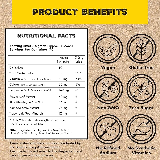 Superieur Electrolytes ??Plant Based Electrolyte Supplement w/Sea Minerals for Hydration & Recovery ??Keto Friendly, Non-GMO, Zero Sugar, Vegan Healthy Sports Drink Powder ??Lola Lemon (70 Servings)