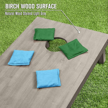 GoSports 4 ft x 2 ft Regulation Size Wooden Cornhole Boards Set - Includes Carrying Case and Bean Bags (Choose Your Colors) Over 100 Color Combinations