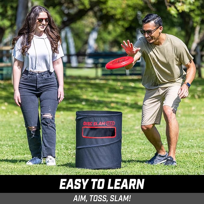 GoSports Disc Slam Game - Classic or PRO - Outdoor Disc Toss Yard and Beach Party Game