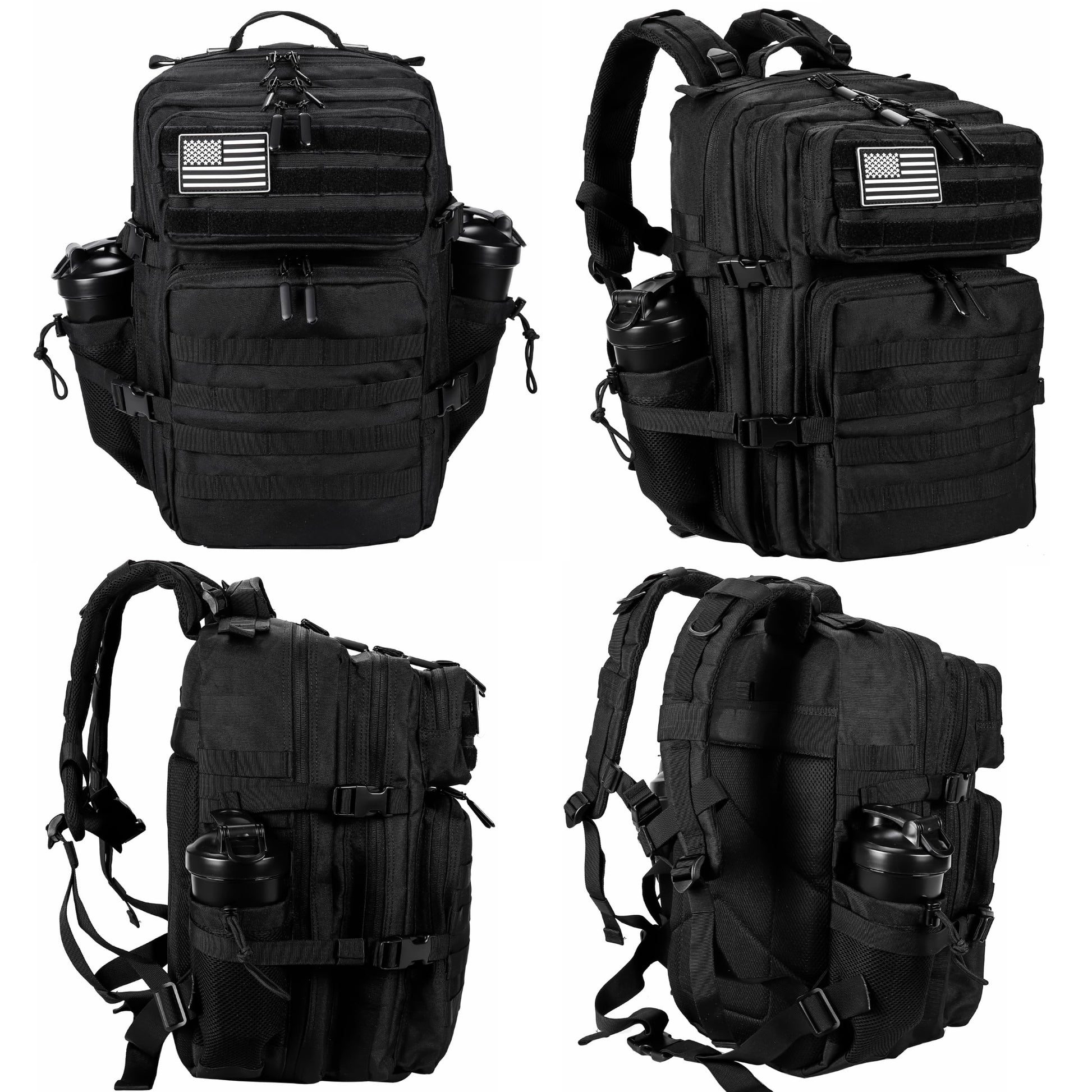 LHI Military Tactical Backpack for Men and Women 45L Army 3 Days Assault Pack Bag Large Rucksack