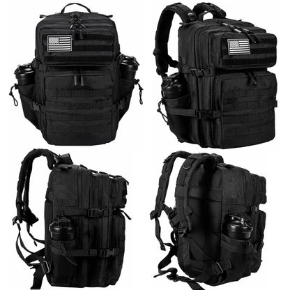 LHI Military Tactical Backpack for Men and Women 45L Army 3 Days Assault Pack Bag Large Rucksack