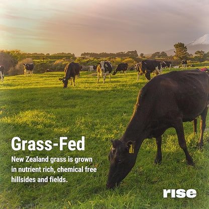 Rise Grass-Fed Whey Protein Powder - Mint Chocolate | 25g Protein No Artificial Flavors, Colors, or Preservatives - Sugar Free, Gluten-Free, Soy Free (2.4 lbs)
