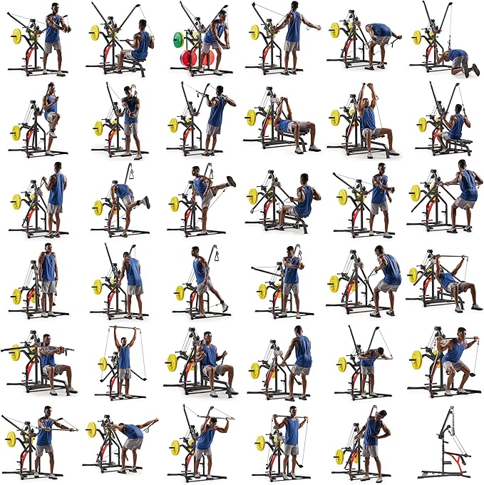 Sunny Health & Fitness Multifunctional Strength Training Home Gym ??Complete Workout Equipment with Training Attachments, Optional Squat Stand, Power Rack Cage, Adjustable Incline Bench