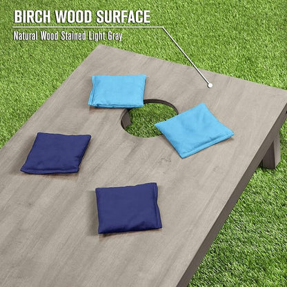 GoSports 4 ft x 2 ft Regulation Size Wooden Cornhole Boards Set - Includes Carrying Case and Bean Bags (Choose Your Colors) Over 100 Color Combinations